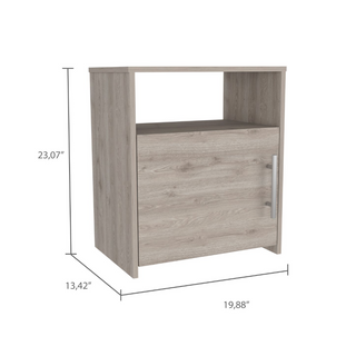 Sunvega Nightstand with Single Door Cabinet and Shelf for Bedroom Living Room