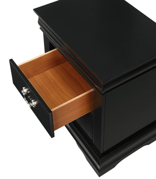 Sunvega Solid Wood Louis Philip Style Nightstand with Two Soft Close Drawers