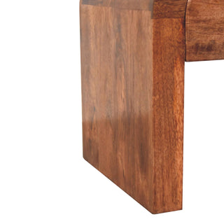 Sunvega Honey Caramel Solid Wood Bedside Table with One Drawer Storage