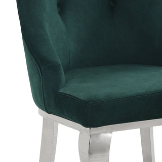Sunvega Black Synthetic Leather & Chrome Metal High Back Armless Side Chair Set of 2