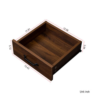 Sunvega Modern Oak Wood Buffet Sideboard with 2 Doors and 2 Drawers