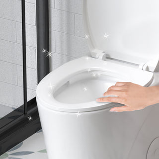 Sunvega Modern Fan-Shaped Design One-Piece Toilet with Dual Flush and Soft Close Seat