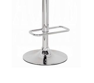 Sunvega Modern Acrylic and Chrome Bar Stool with Swivel Seat and Footrest