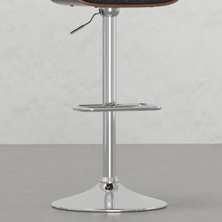 Sunvega Adjustable Swivel Bar Stool with Curved Seat and Back for Kitchen Counter