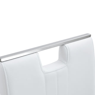 Sunvega Set of 4 Modern PU Material Bow-Shaped Chairs with Non-Slip Pads and Ergonomic Backrest