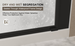 Sunvega 24x72 Inch Brushed Nickel Pivot Shower Door with Half Frame