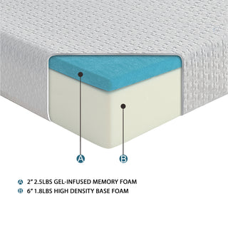Sunvega 8-inch Full Size Firm Gel Memory Foam Mattress with Tencel Cover