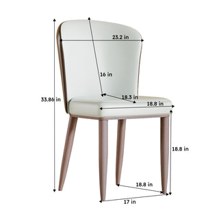 Sunvega Modern PU Leather Dining Chair with Ergonomic Comfort Design for Home and Office