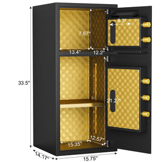 Sunvega Large Digital Security Safe with Dual Alarm and Hidden Code Function