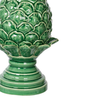 Sunvega Vintage Green Ceramic Blooming Artichoke Accent for Dining Room
