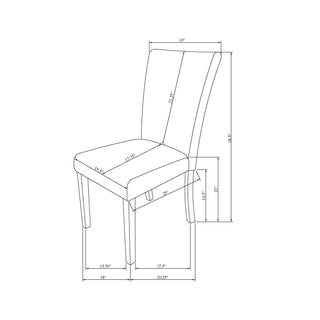 Sunvega Contemporary Fabric Upholstery Dining Bench with Block Legs