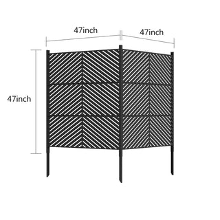Sunvega 47x47 Inch All-Weather No-Dig Privacy Screen Fence Panels for Equipment Enclosure