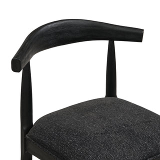 Sunvega Mid Century Rubberwood Counter Stool Set with Comfy Fabric Upholstered Seat