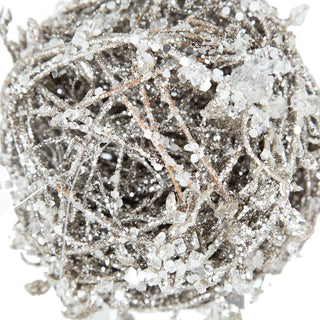 Sunvega Weathered Finish Iron Snowflake Hanging Ball Ornaments for Holiday Decor