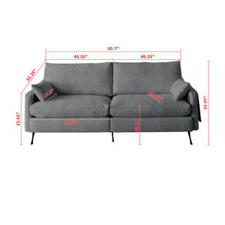 Sunvega Deep 3-Seater Cloud Couch with Thickened Cushions and Pillows for Living Room