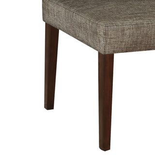 Sunvega Grey and Espresso Upholstered Side Chairs with Padded Seats Set of 2