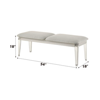Sunvega Sleek Modern Nightstand with Two Spacious Drawers in Pearl White Finish