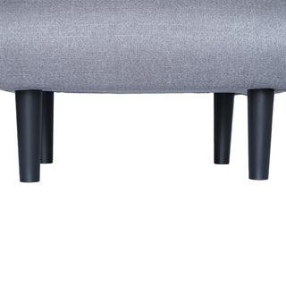 Sunvega Folding Grey Linen Sofa Bed Chair with Pillow for Small Room