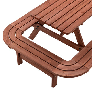 Sunvega 95-Inch Solid Hardwood Outdoor Picnic Table Set with Benches for 12