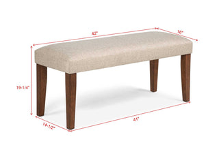 Sunvega Mid-century Style Dining Room Chair with Plush Upholstered Seats and Warm Wood Finish