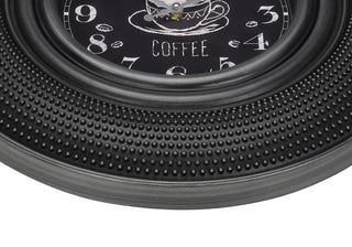 Sunvega 20 Inch Round Charcoal Grey Transitional Wall Clock with Quartz Movement