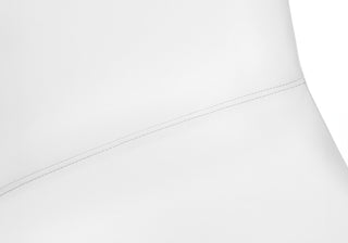 Sunvega Modern White Leather-Look Bar Height Chair for Standing Desks