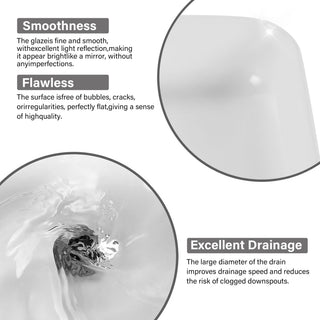 Sunvega White Ceramic Countertop Basin with High-Gloss Stain-Resistant Finish