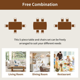 Sunvega Modern Rubberwood Dining Table with Oval Top for Kitchen and Dining Room