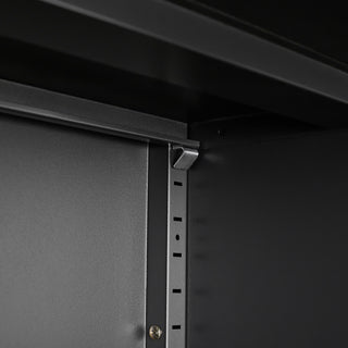 Sunvega Folding Metal Storage Cabinet with Locking Doors and Adjustable Shelf for Home Office