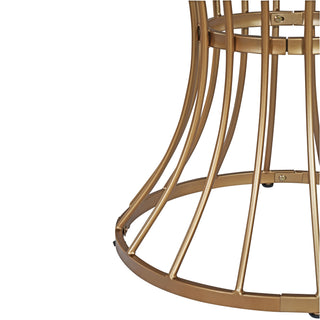 Sunvega 42 Inch Round Dining Table with Oak Veneer Top and Iron Base for Small Spaces