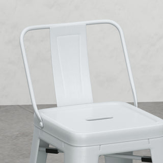 Sunvega 24 Inch Metal Counter Height Stool Set of 2 with Curved Backs