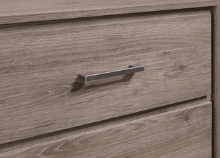 Sunvega Contemporary Gray Oak Finish Dresser with Six Drawers and Metal Hand Pull