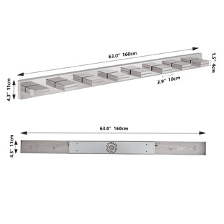 Sunvega Modern Chrome LED Vanity Light with 6 Geometric Lamp Heads for Bathroom Mirror