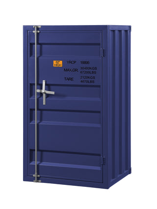 Sunvega KD Metal Cargo Blue Storage Chest with Recessed Panels and Lock