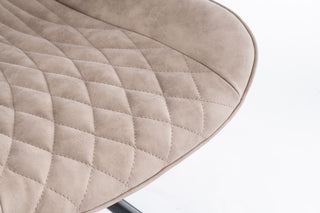 Sunvega Mid-Century Modern Tufted Diamond Pattern Upholstered Swivel Dining Chair