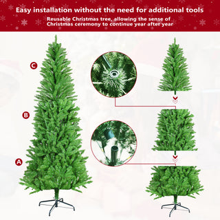 Sunvega 9FT Pre-Lit Artificial Christmas Tree with 500 LED Lights and 2580 Branch Tips