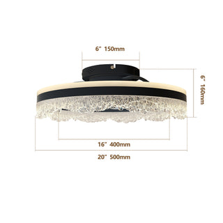 Sunvega Ultra Quiet Ceiling Fan with Light and Hidden Blades for Bedroom