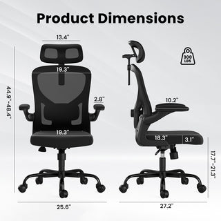 Sunvega Ergonomic Office Chair with Adjustable Headrest and Lumbar Support for Home Office