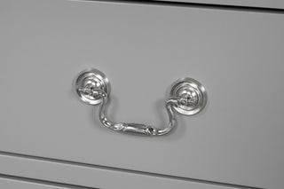Sunvega Dark Cherry Finish Transitional Chest with English Dovetail Drawers and Bracket Legs