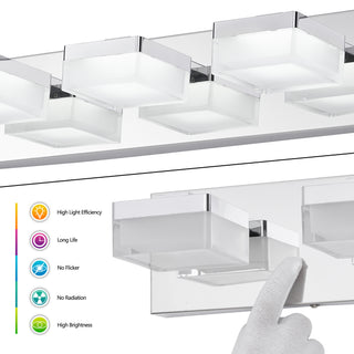 Sunvega Exclusive Original Design 4 Lights Bathroom Vanity Fixture in Matt Black