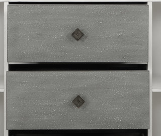 Sunvega Rustic Gray and Weathered White Finish Poplar Wood Dining Table With Leaf
