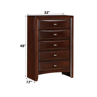 Sunvega Ireland Espresso Finish Dresser with Eight Spacious Durable Wood Drawers