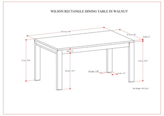 Sunvega Handcrafted Walnut Veneer Dining Table with Lacquer Finish for 6