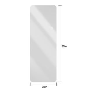Sunvega 65x21 Inch Wall-Mounted Rimless LED Vanity Mirror with Dimmable Lights