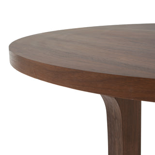 Sunvega 48 Inch Round Dining Table with Vintage Farmhouse Pedestal Base