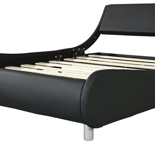 Sunvega Modern Upholstered King Size Platform Bed Frame with Button Tufted Headboard