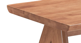 Sunvega Natural Finish Accent Table Made from Rubber Wood for Living Room