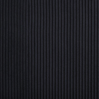 Sunvega Queen Size Upholstered Wingback Panel Bed with Black Corduroy and Flame Box