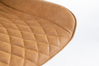 Sunvega Mid-Century Modern Tufted Diamond Pattern Upholstered Swivel Dining Chair