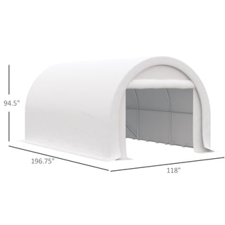 Sunvega Heavy Duty Portable Carport Garage Storage Tent with Large Zippered Door